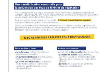 Ayons les bons réflexes pour éviter les départs de feu